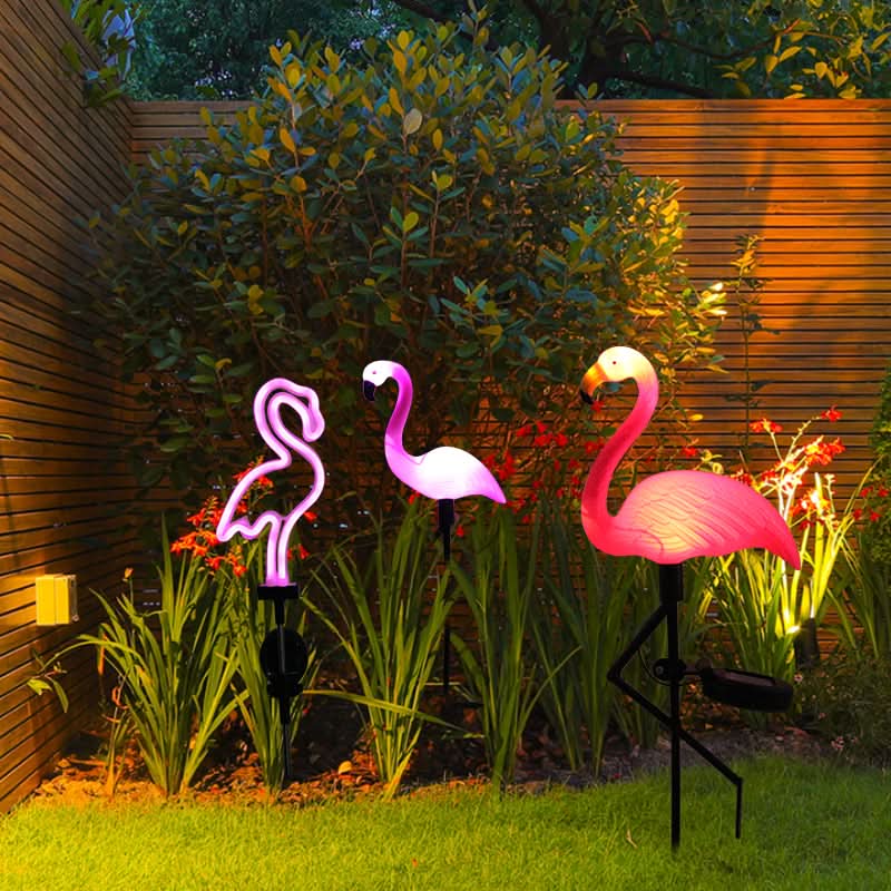 Solar Garden Light in Flamingo Design for Outdoor Decoration