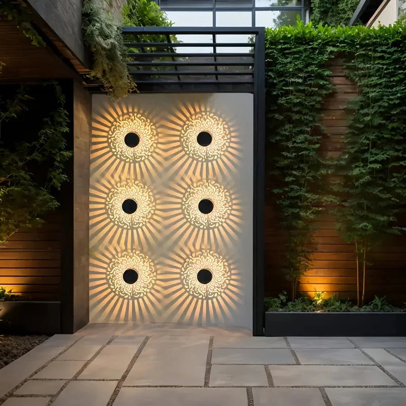 Decorative Solar Lantern – Garden Light with Shadow Design