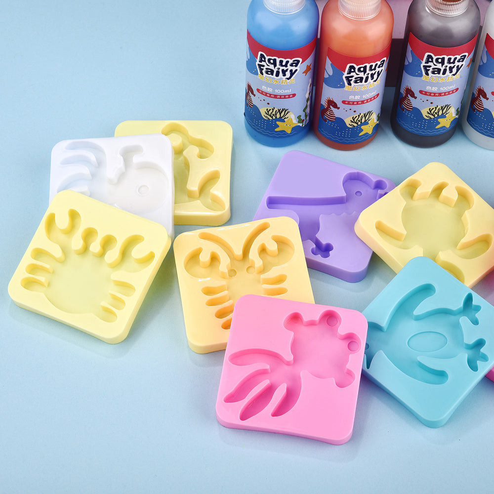 Underwater Shape Art Set with Molds and Paints for Creative Fun