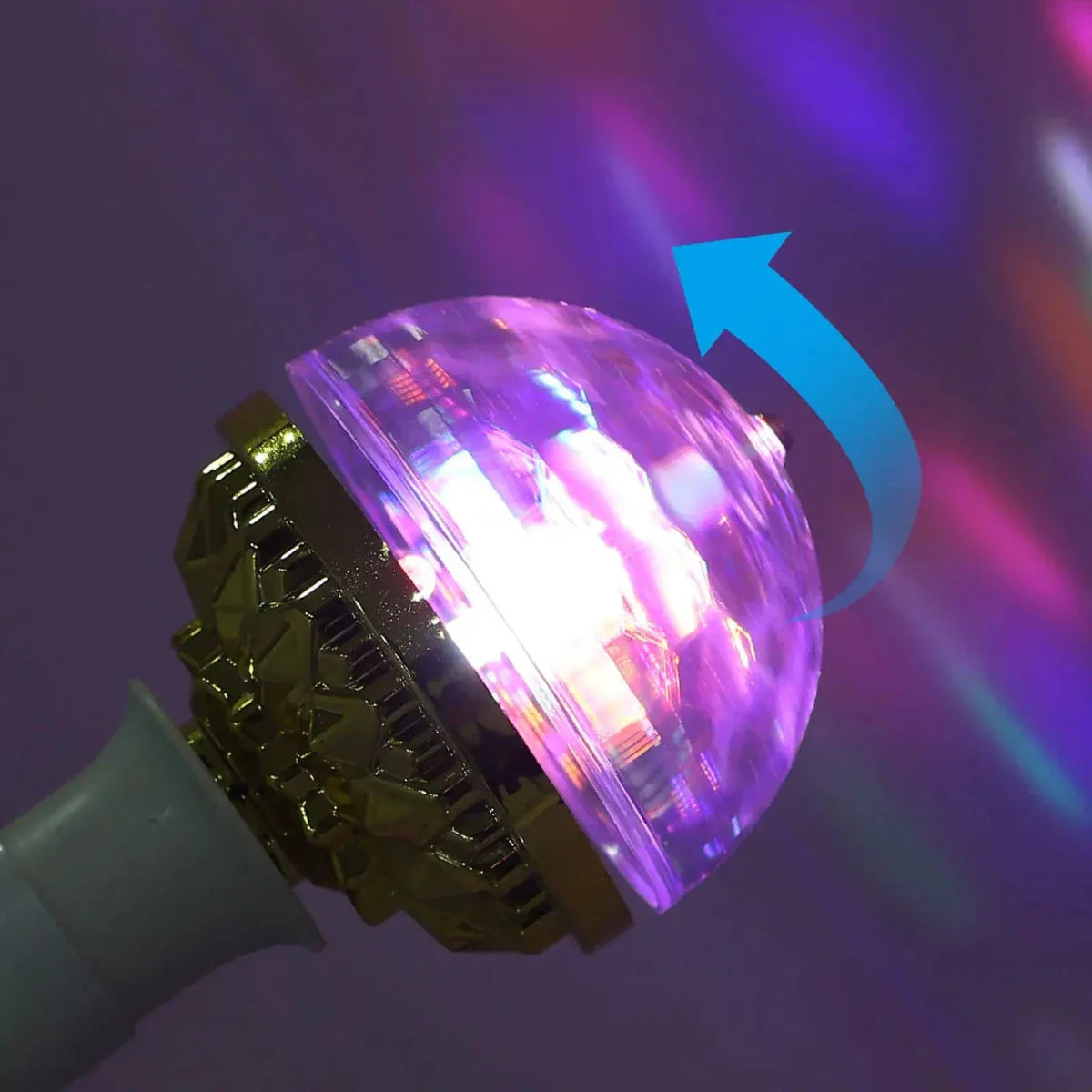 Set of 2 E27 RGB Rotating LED Disco Lights