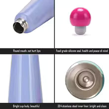 Two-Tone Sports Water Bottle – Insulated Stainless Steel for Travel, Gym & Office