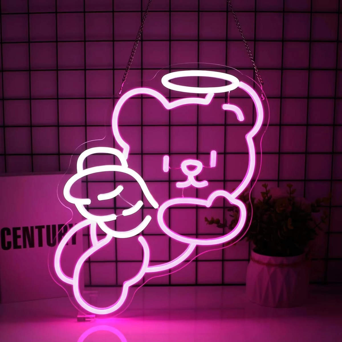 Adjustable Dimmer Bear Neon Light – Warm USB-Powered Ambient Glow