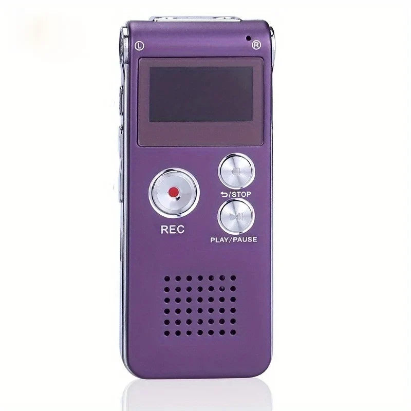 Voice-Activated Digital Recorder with Built-In Speaker and Headphone Port