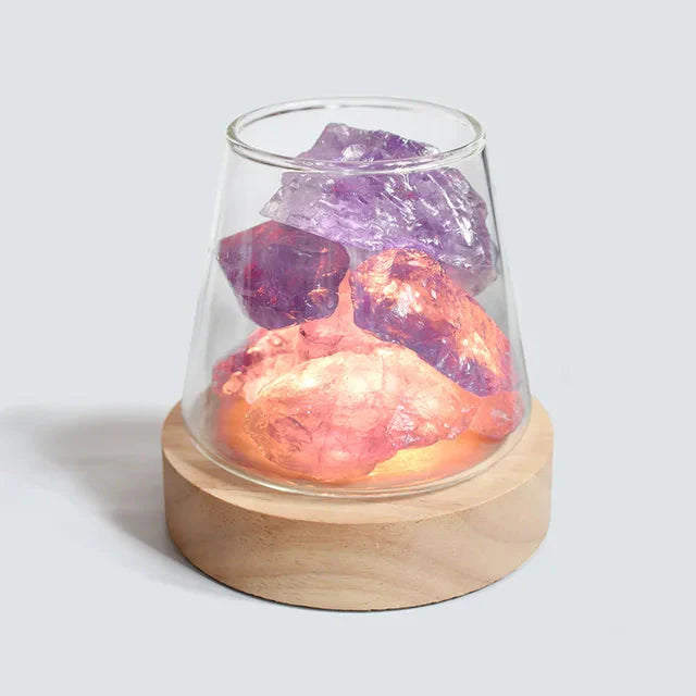 Salt Lamp from Himalayan Region with Diffuser and Rechargeable Battery