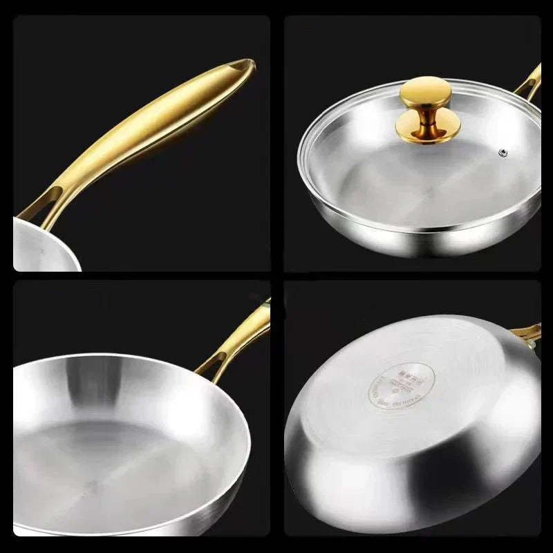 Induction-Compatible Frying Pan – 7-Layer 316 Stainless Steel Skillet