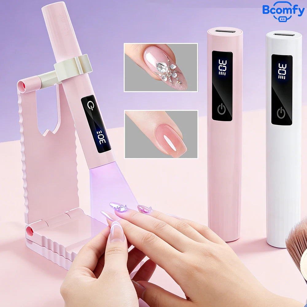 Handheld or Hands-Free UV Gel Nail Applicator with Stand