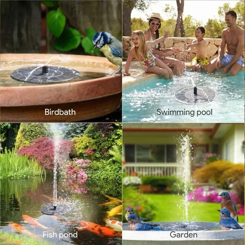 Eco-Friendly Solar Garden Fountain with Floating Design for Pond Decoration