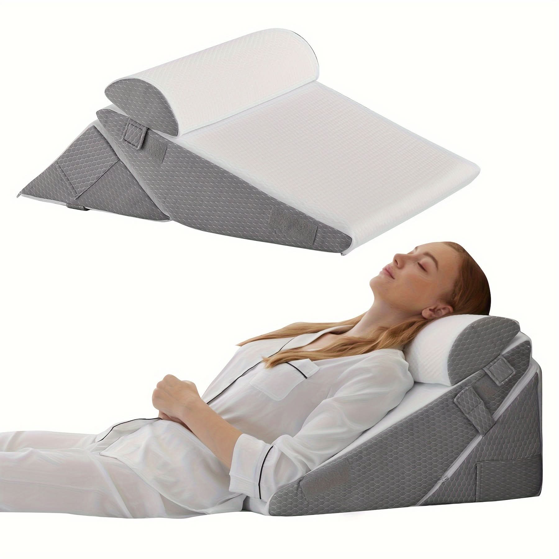 Adjustable Wedge Pillow for Back and Leg Support – Sleep Comfort