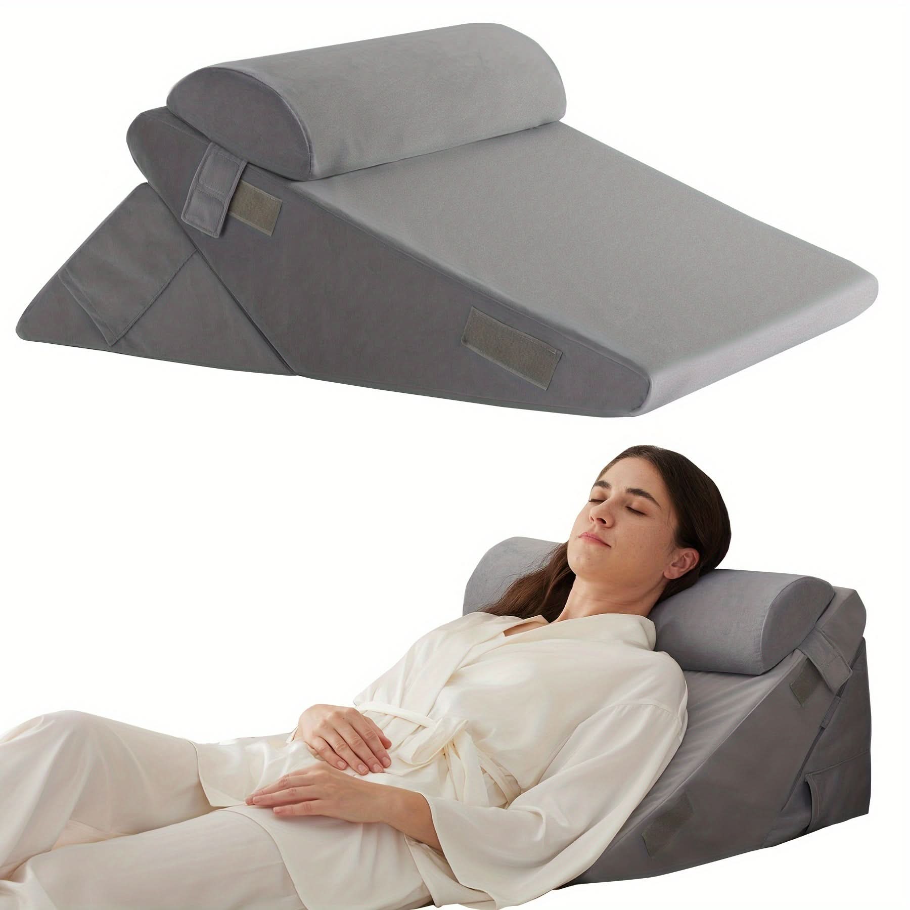 Adjustable Wedge Pillow for Back and Leg Support – Sleep Comfort