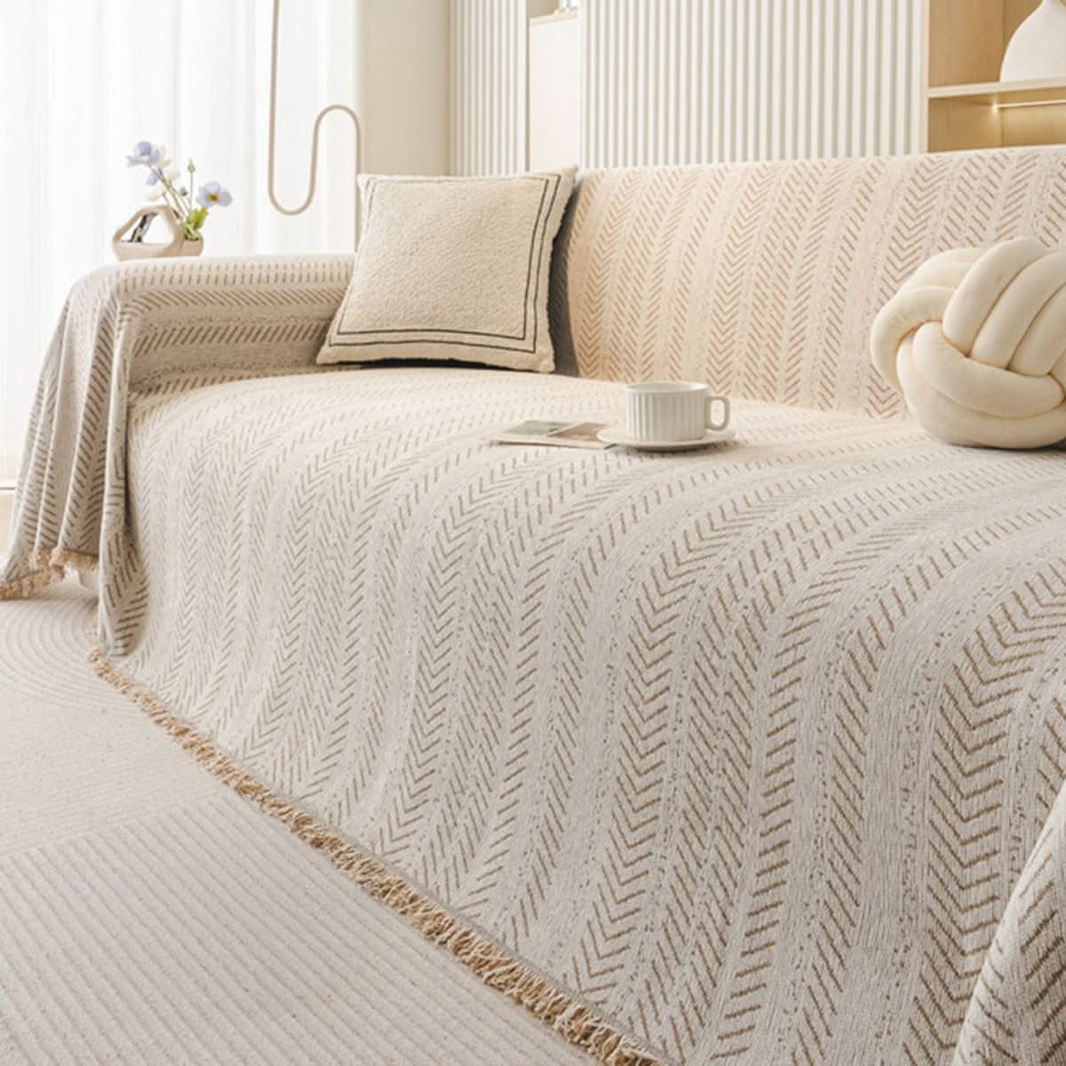 Scratch-Resistant Soft Chenille Sofa Slipcover