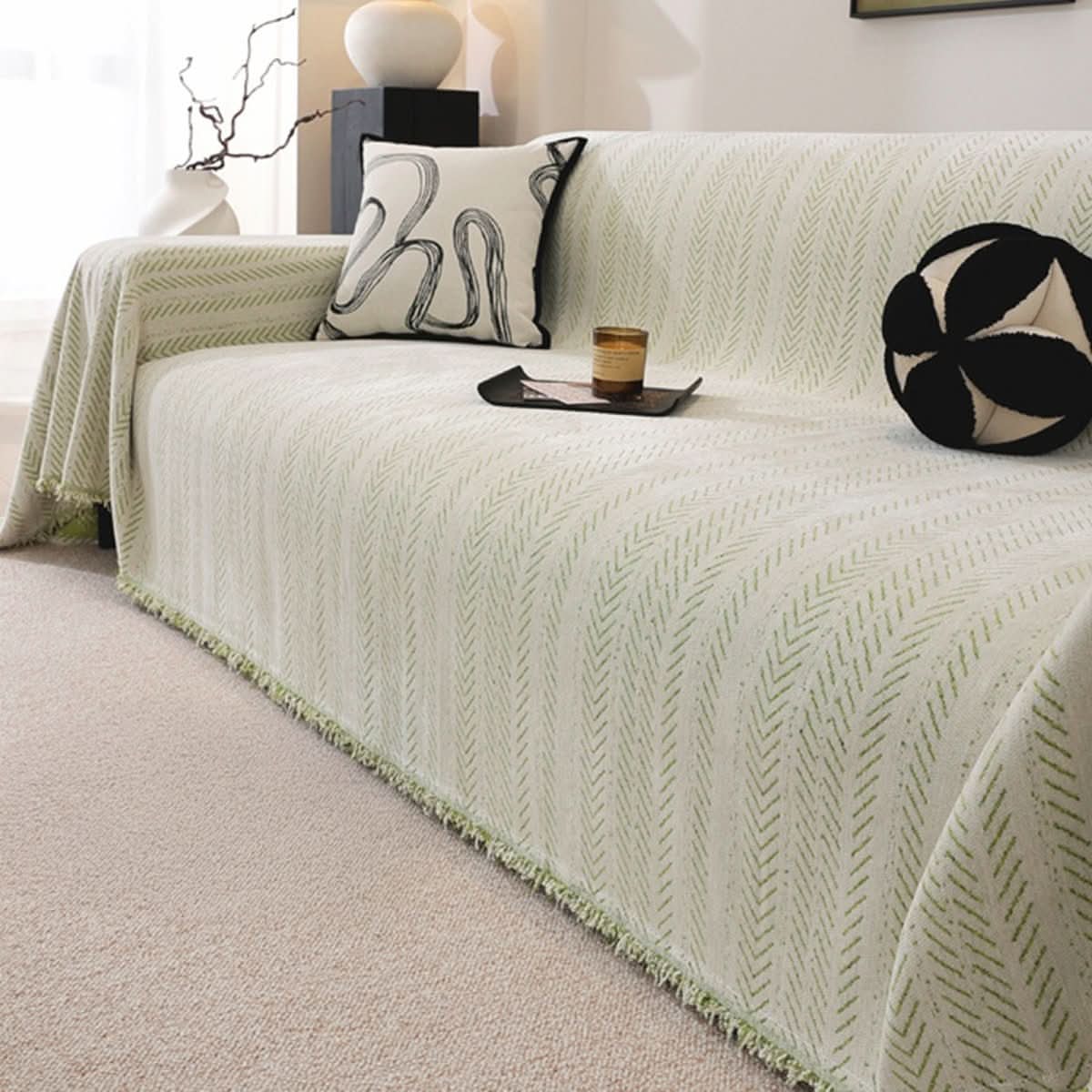 Scratch-Resistant Soft Chenille Sofa Slipcover