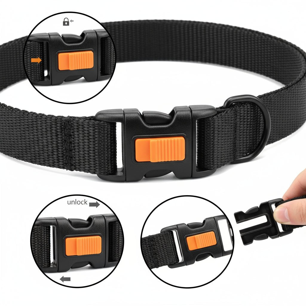 Gentle Control Dog Training Collar with Steel Links and Soft Cover