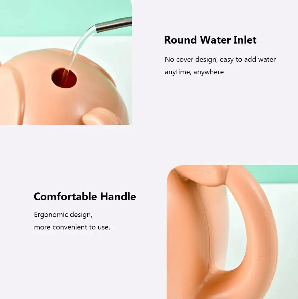 Watering Can in Elephant Design with Spray Nozzle – 1500 ml, Green/Orange