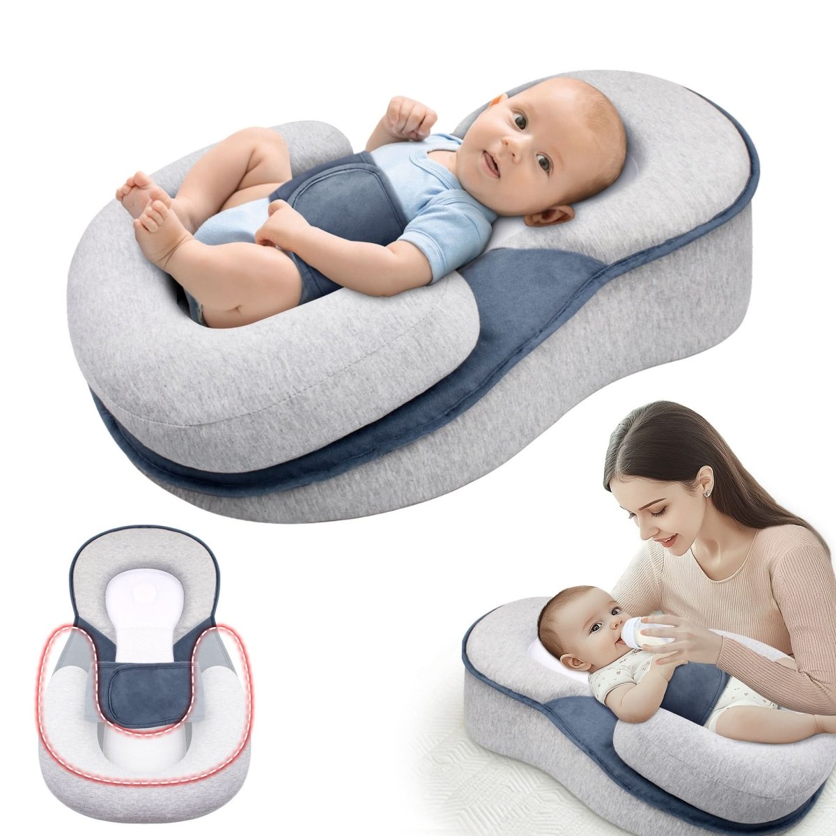 Safe Sleep Support Pillow for Baby – Ergonomic Design