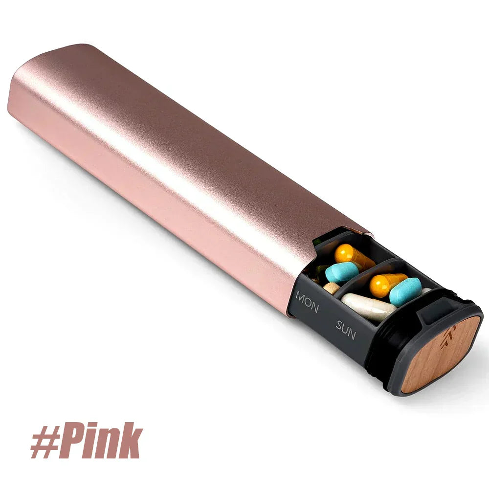 Stylish 7-Day Medication Organizer with Secure Closure