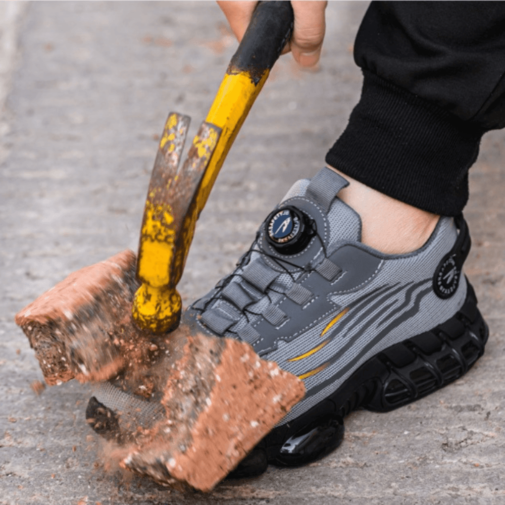 ErgoGuard Steel Toe Work Shoes with Custom Comfort Technology