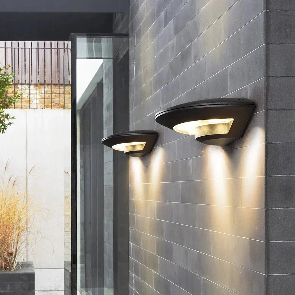 Weatherproof Black LED Wall Light for Outdoor Use - Energy Efficient
