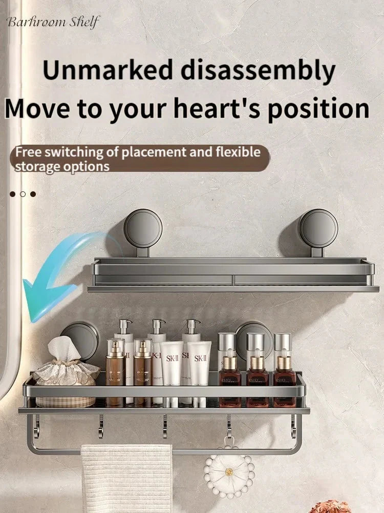 Suction Cup Shower Shelf | No Drill | Draining Rack