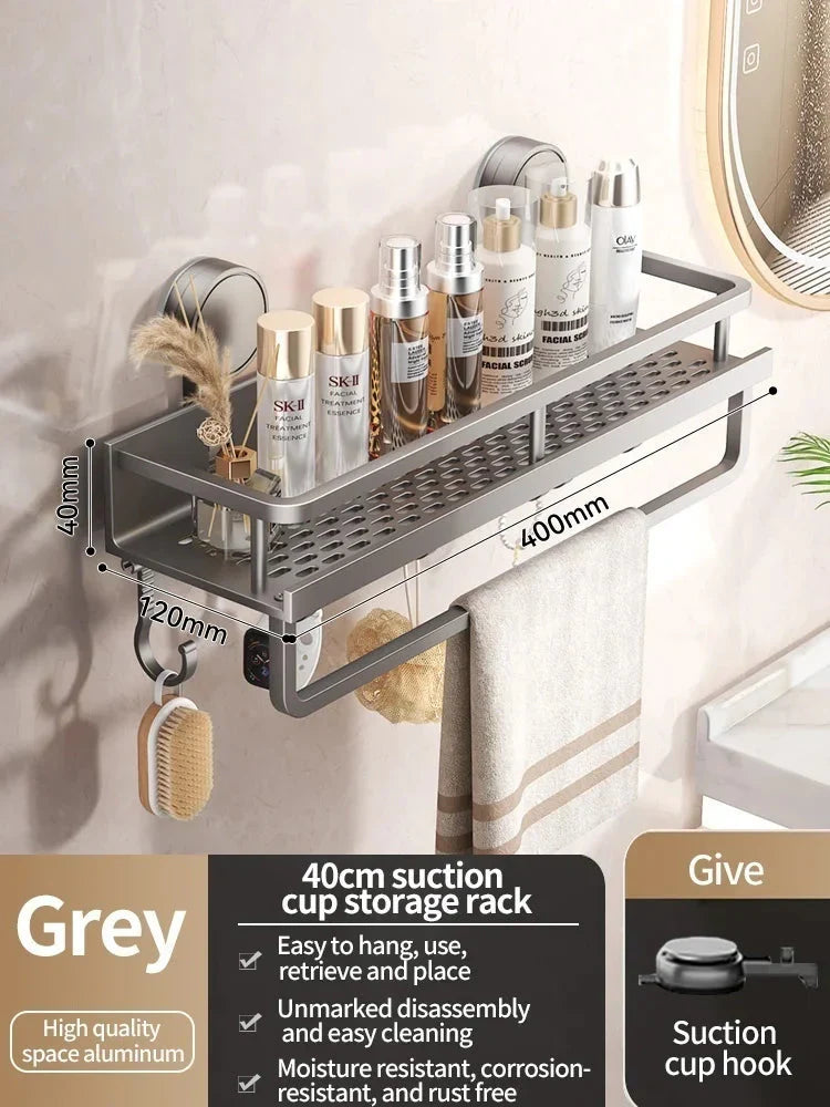 Suction Cup Shower Shelf | No Drill | Draining Rack
