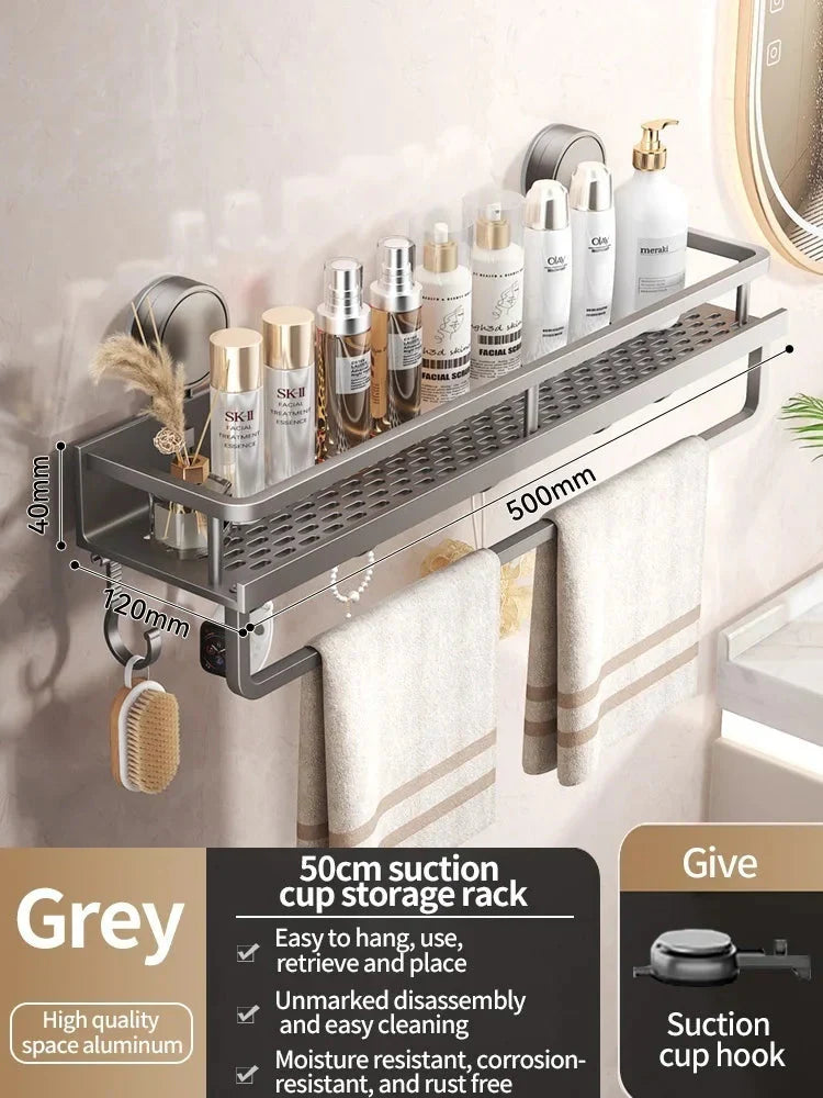 Suction Cup Shower Shelf | No Drill | Draining Rack