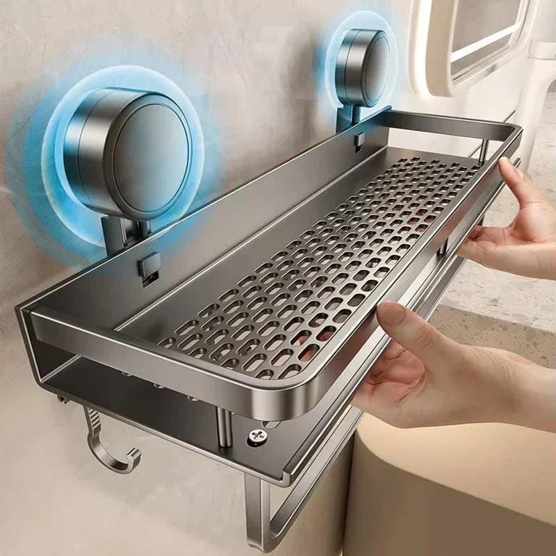 Suction Cup Shower Shelf | No Drill | Draining Rack