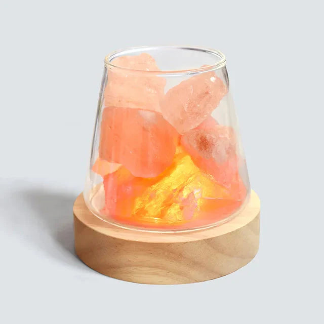Salt Lamp from Himalayan Region with Diffuser and Rechargeable Battery
