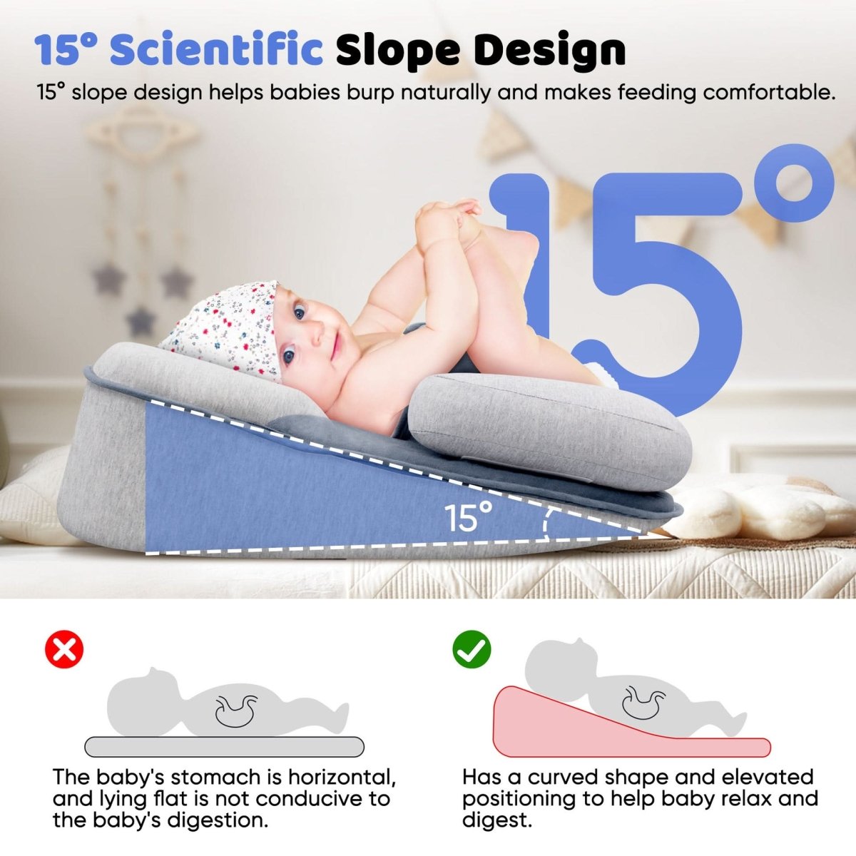 Safe Sleep Support Pillow for Baby – Ergonomic Design