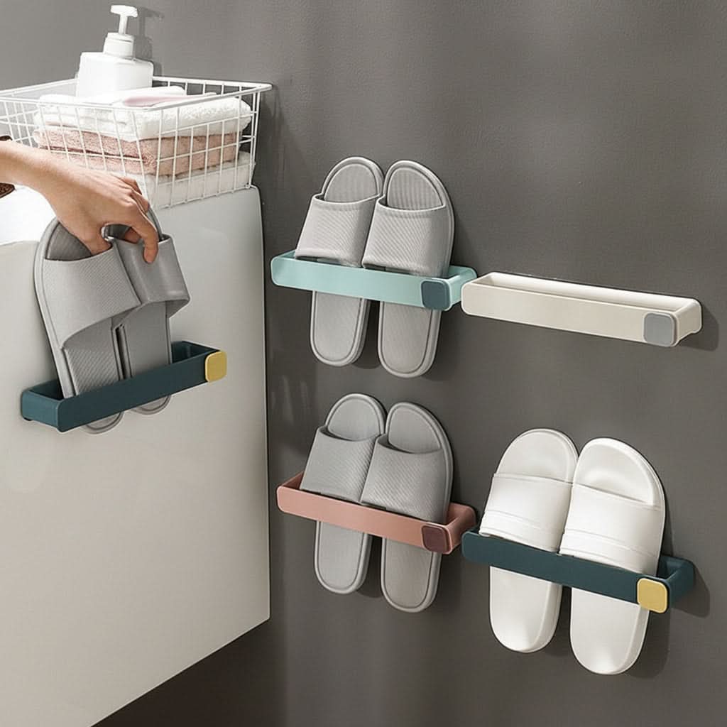 Single-Unit Slipper Storage for Organized Bathrooms