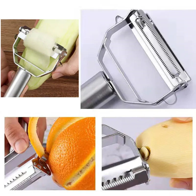 Ergonomic Vegetable and Fruit Peeler Made of Stainless Steel