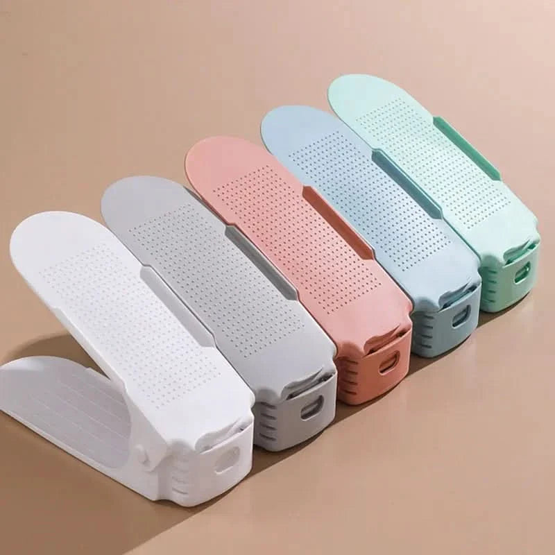 Space-Saving Shoe Organizer Set – Adjustable Stacking System