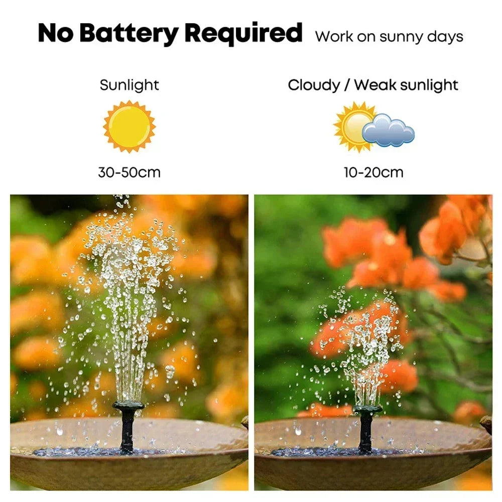 Eco-Friendly Solar Garden Fountain with Floating Design for Pond Decoration