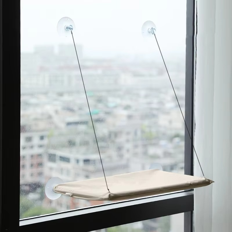 Window Cat Hammock with Suction Cups and Soft Fabric, 24x12 Inches
