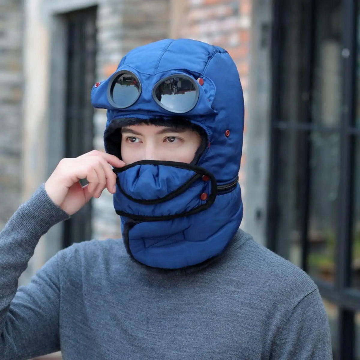 Thermal Beanie with Windproof Face Covering