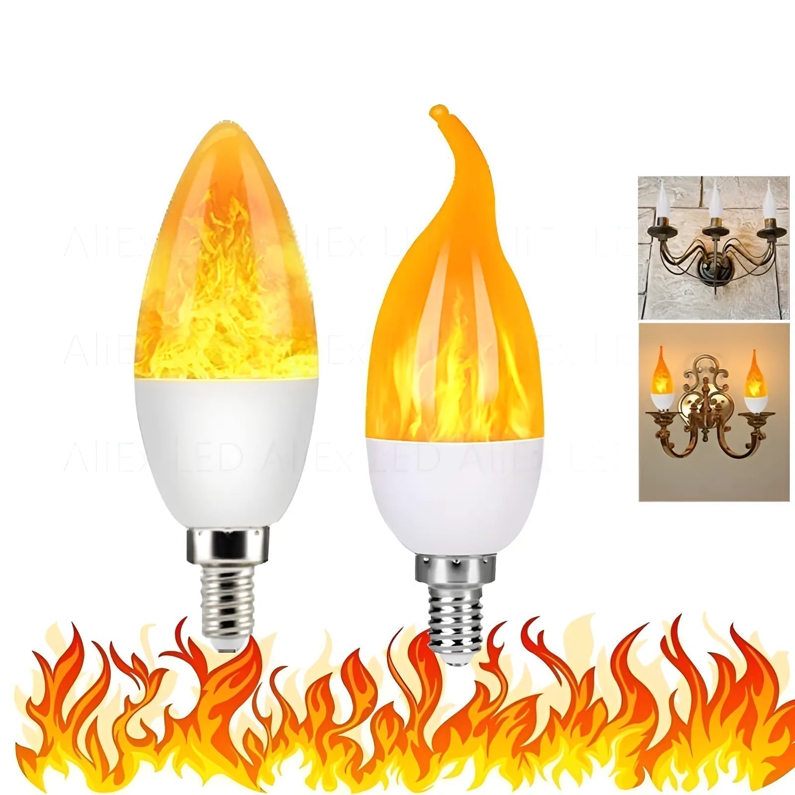 Moving Flame Effect LED Lamp for Ambient Lighting