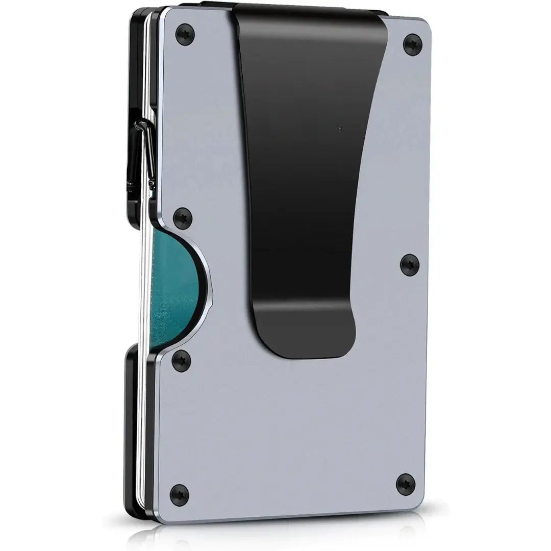 RFID Metal Card Holder – Holds 12 Cards, Includes Money Clip, 4 Styles