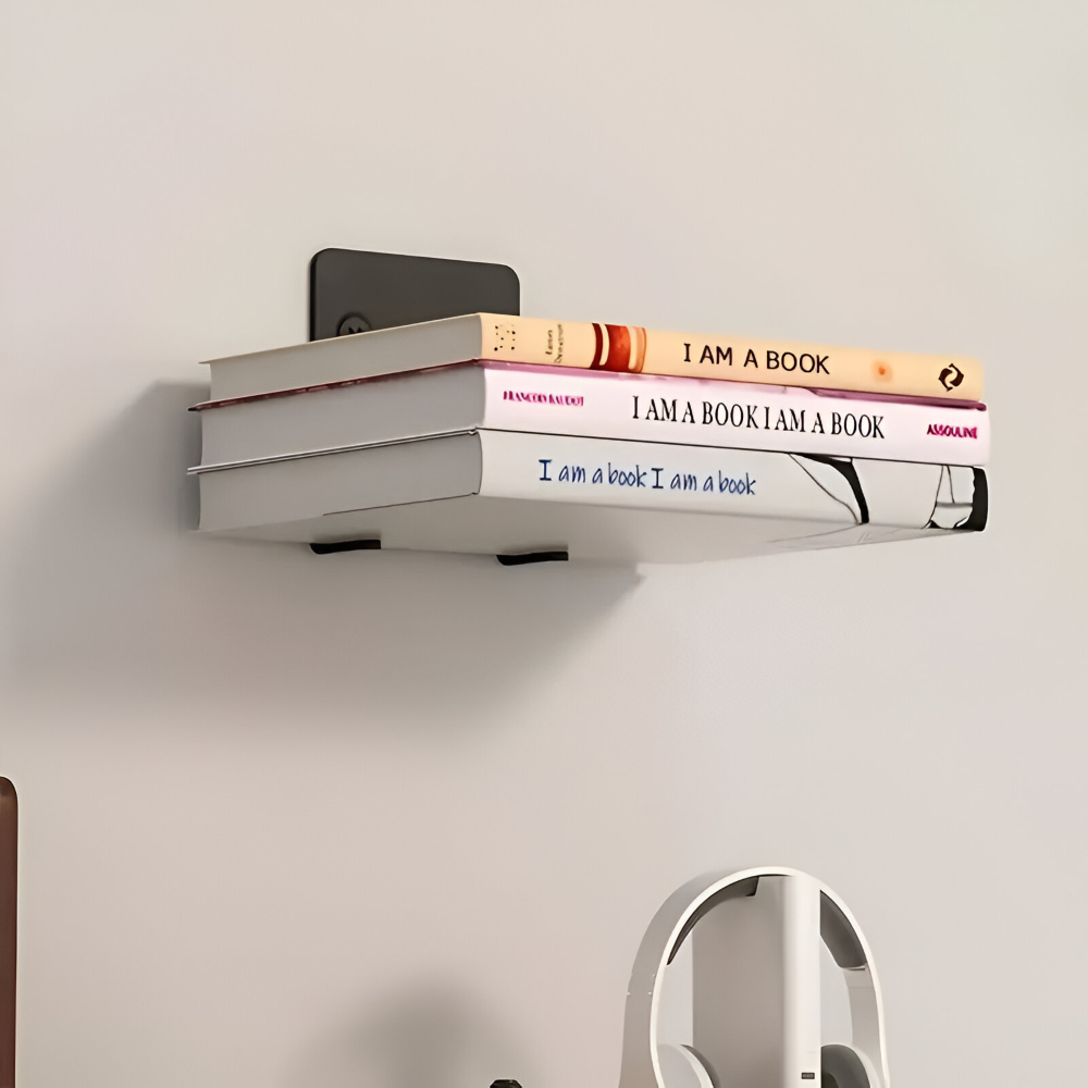 Invisible Floating Shelf for Books | Sturdy Iron Wall Mount