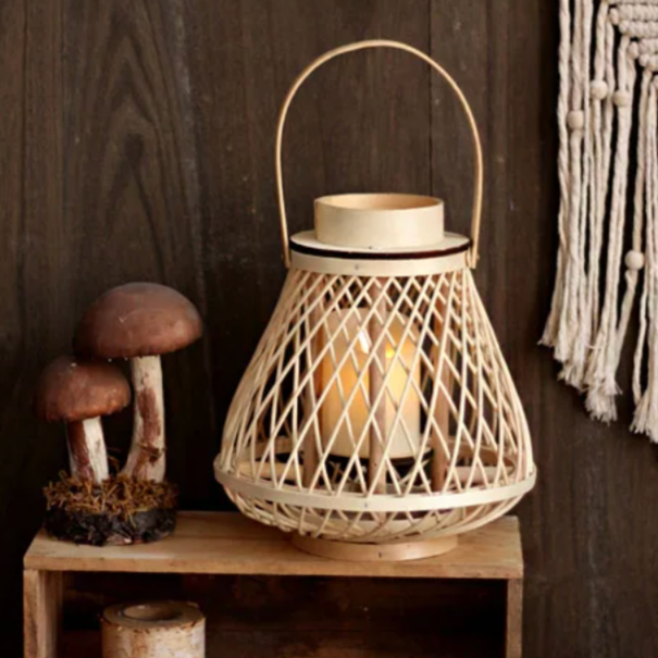 Boho Hanging Garden Decor - Handcrafted Rattan Lanterns for Patio