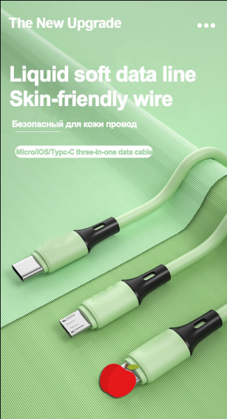 Multi-Connector USB Cable – 3-in-1 Charging Solution