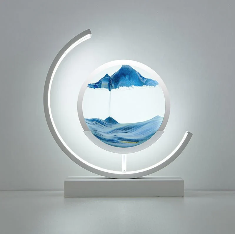 Ocean Breeze Sand Art: Enchanting Illuminated Decor