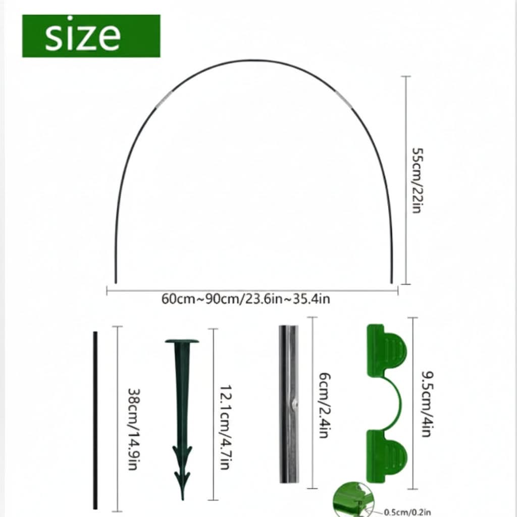 5-Piece Sturdy Frame Garden Poly Tunnel Set