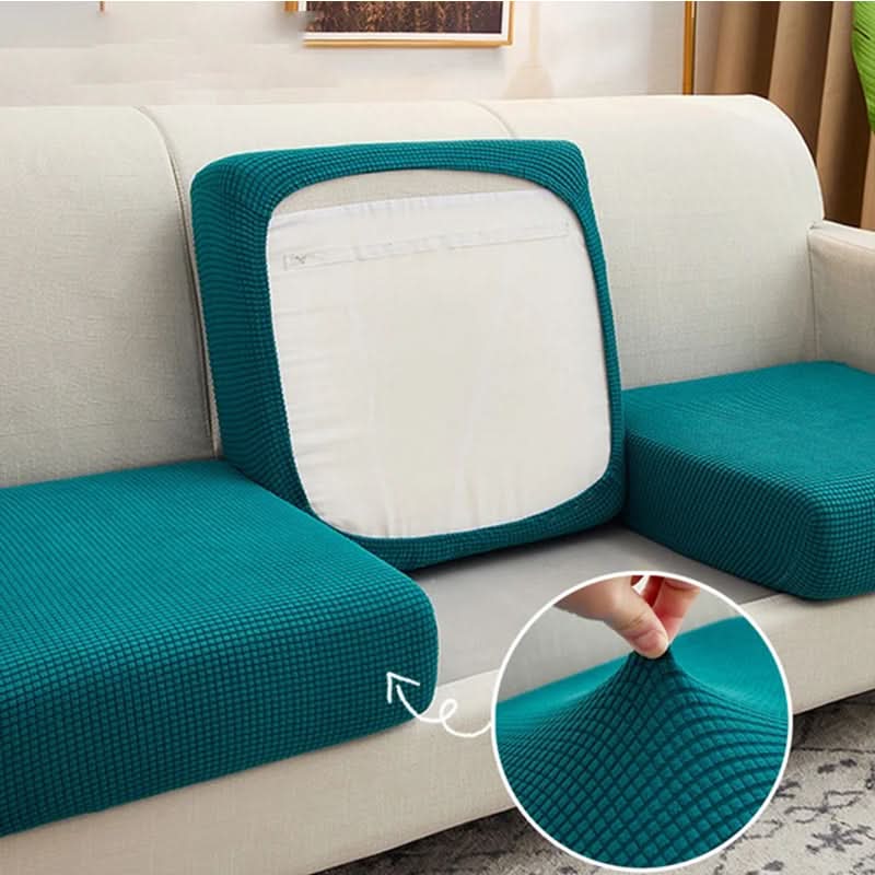 Thick Solid Color Sofa Seat Cover for Comfortable Stretch Fit
