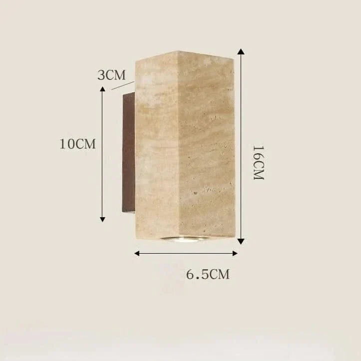 Wabi Sabi Wall Light in Nordic Travertine Design