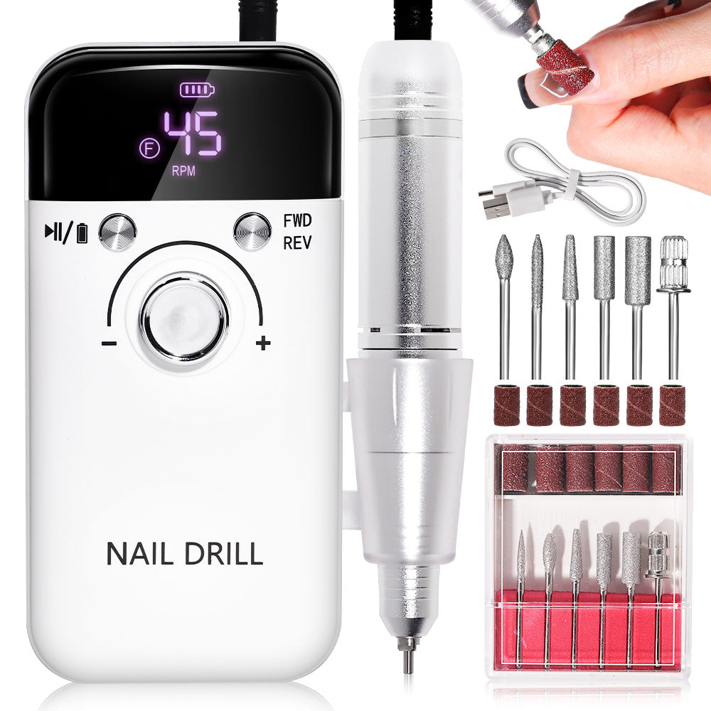 Rechargeable Electric Nail File 45000 RPM for Acrylic and Gel
