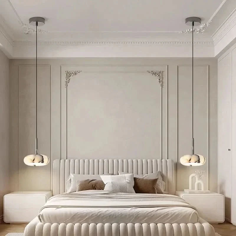 Soft Decorative Lighting with Creative Marble LED Pendant Lamp