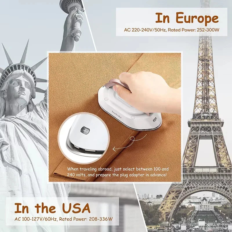 Compact Travel Iron – Quick Heating for Dry and Steam Pressing