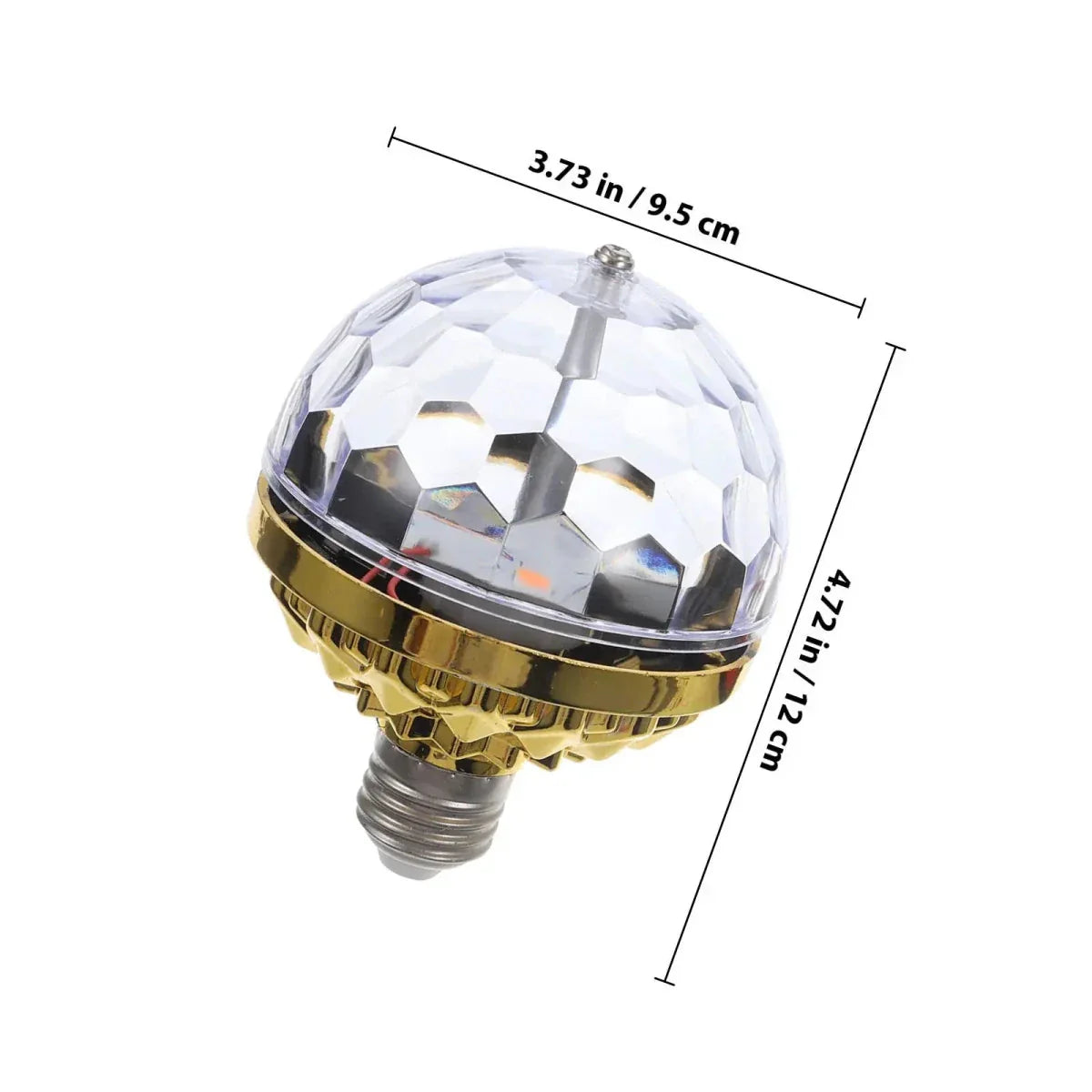 Set of 2 E27 RGB Rotating LED Disco Lights