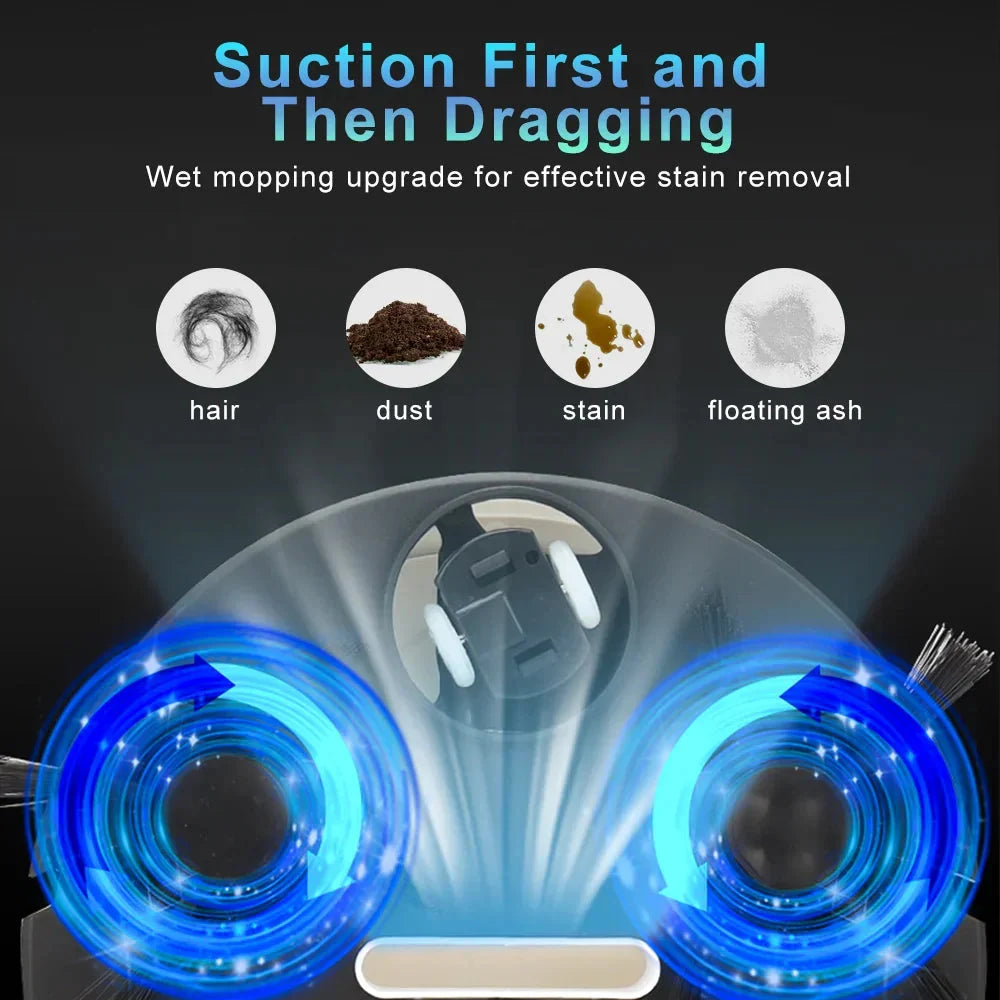 Automatic 3-in-1 Robot Cleaner – Sweeps, Vacuums, and Mops