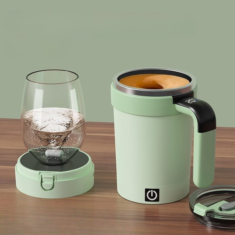 Automatic Mixing Mug - 380 ml Stainless Steel & USB Rechargeable