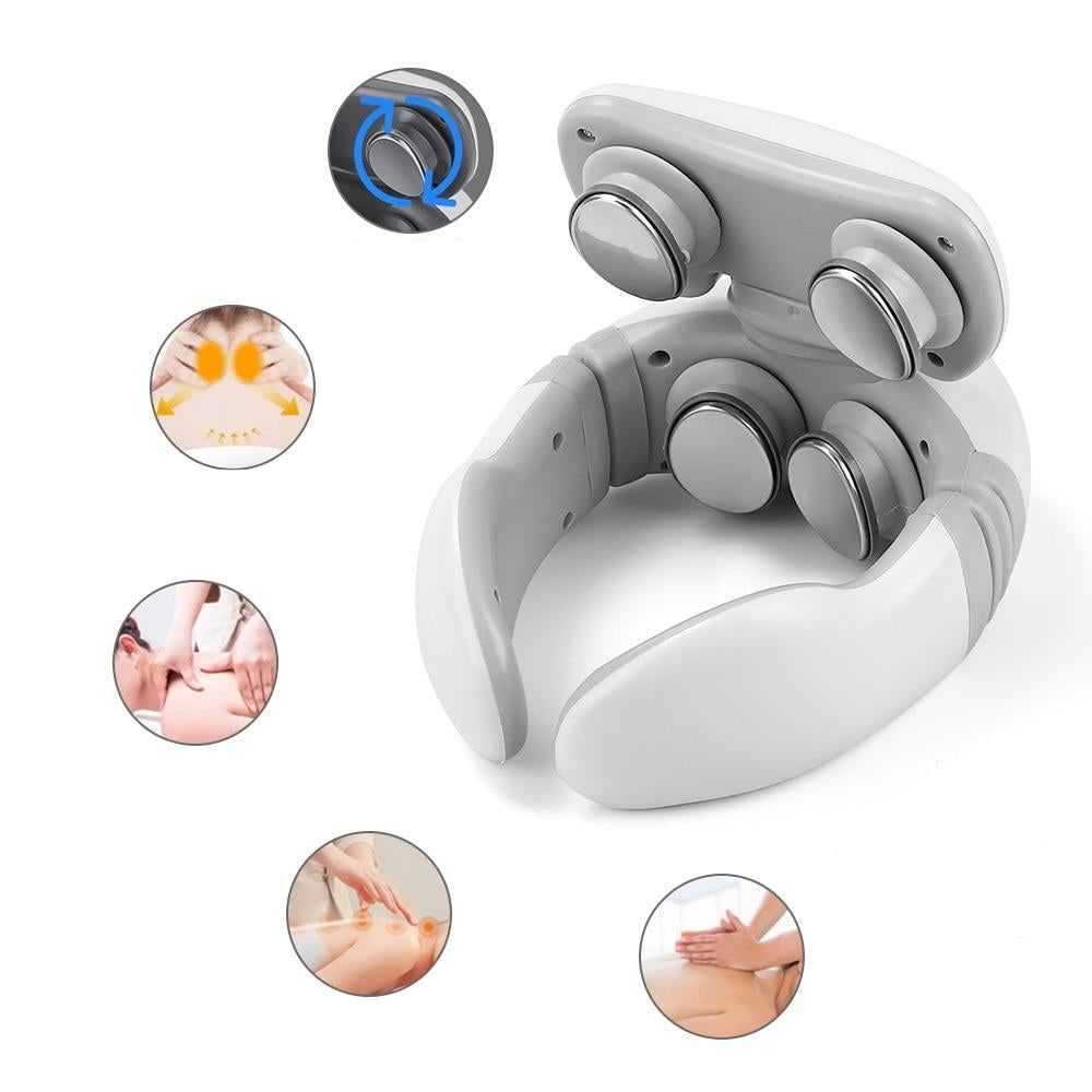 4D Wireless Neck and Shoulder Massager with Heat - Soothing Relief