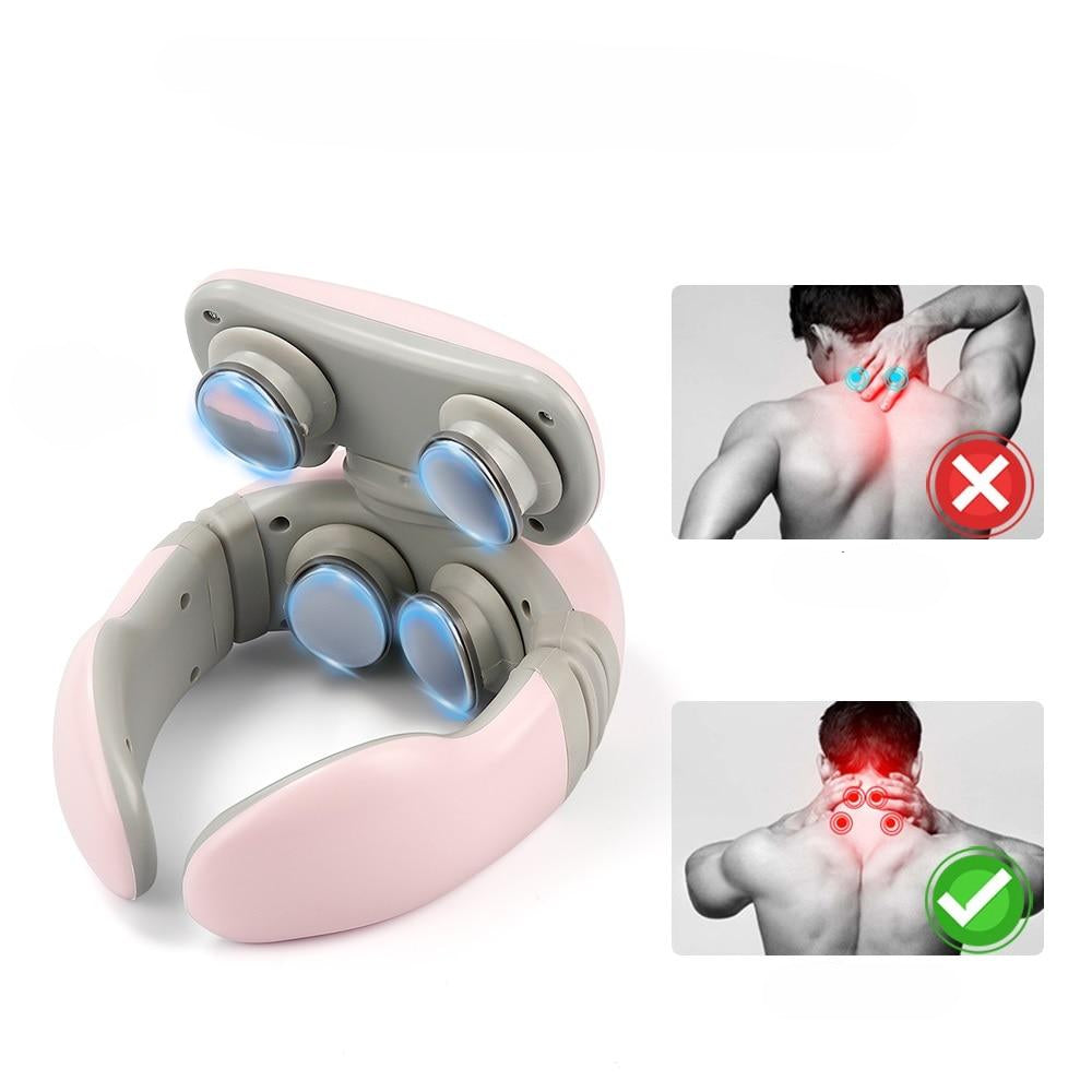 4D Wireless Neck and Shoulder Massager with Heat - Soothing Relief
